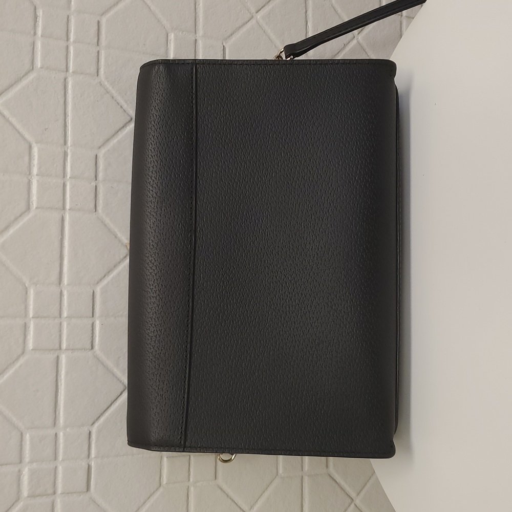 kate spade Black Leather Bow Crossbody Bag with Cream Accent - Picture 4 of 9